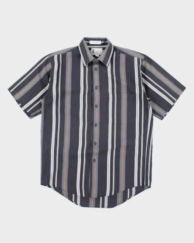 Vintage 90's London Fog Striped Short Sleeve Shirt - S sold by Rokit