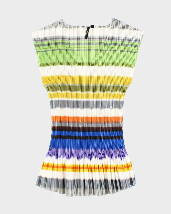 Vintage Y2k 00s Milam Stripe Plisse Top - S sold by Rokit