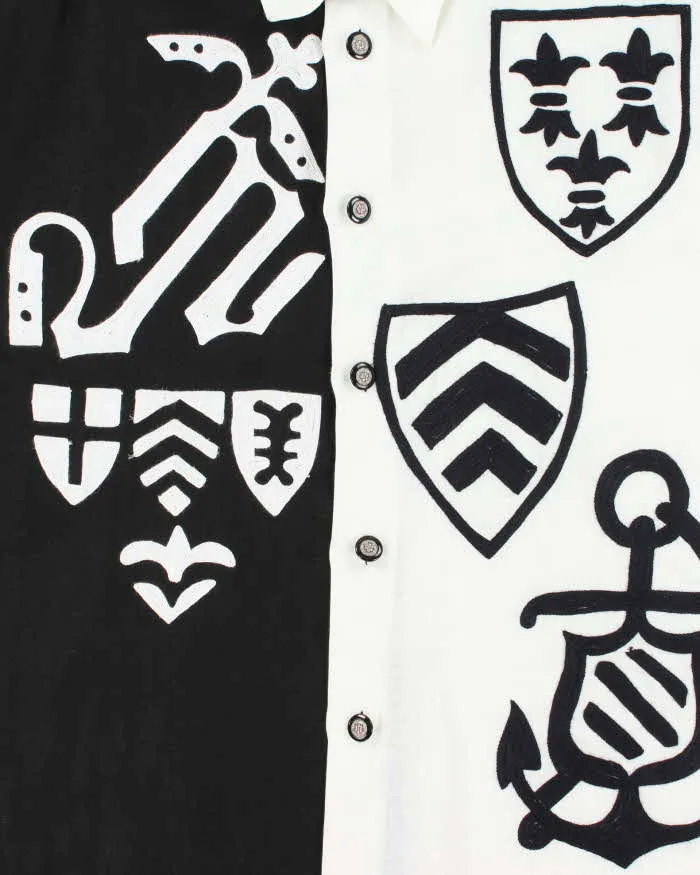 Vintage 90's Byblos Two Tones Embroidered Pattern Long Sleeve Shirt - L sold by Rokit product image thumbnail 3