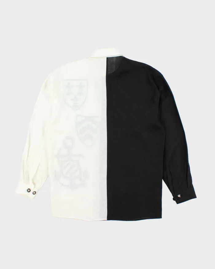 Vintage 90's Byblos Two Tones Embroidered Pattern Long Sleeve Shirt - L sold by Rokit product image thumbnail 2