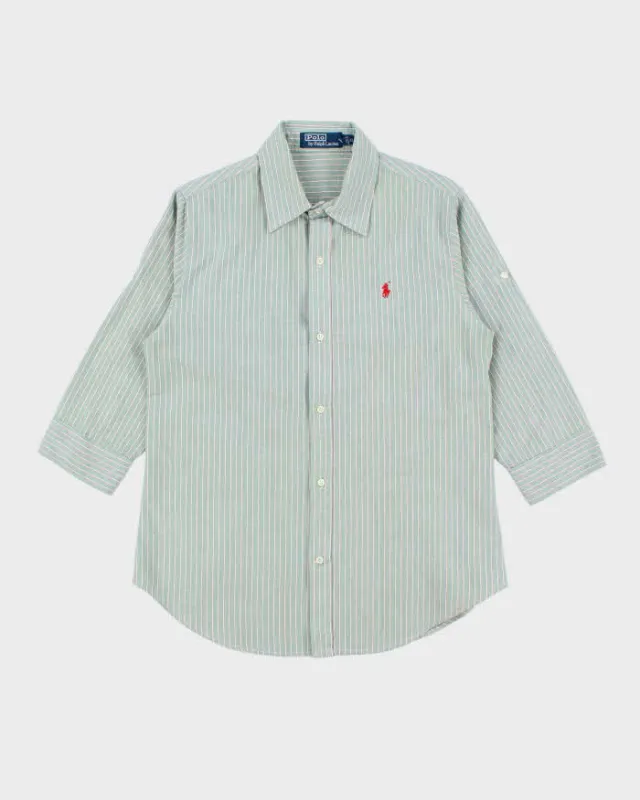 Vintage 90's Ralph Lauren Striped Button Up Shirt - XL sold by Rokit