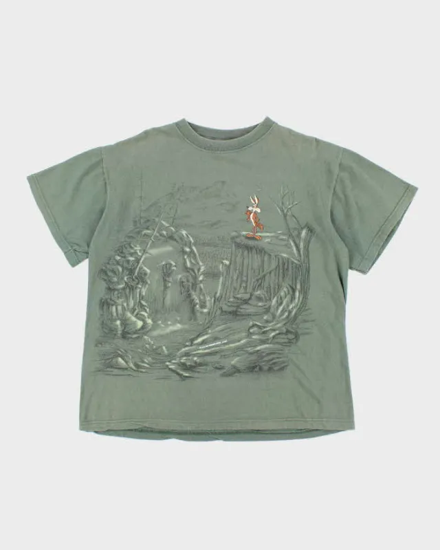 Vintage 2000's Looney Tunes Wylie Coyote Graphic T-Shirt - M sold by Rokit