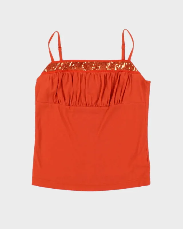 Vintage Y2k 00s Girdear Sequin Cami - S sold by Rokit