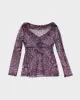 Vintage 00s Paisley Mesh Sheer Blouse - M sold by Rokit