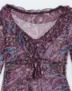 Vintage 00s Paisley Mesh Sheer Blouse - M sold by Rokit
