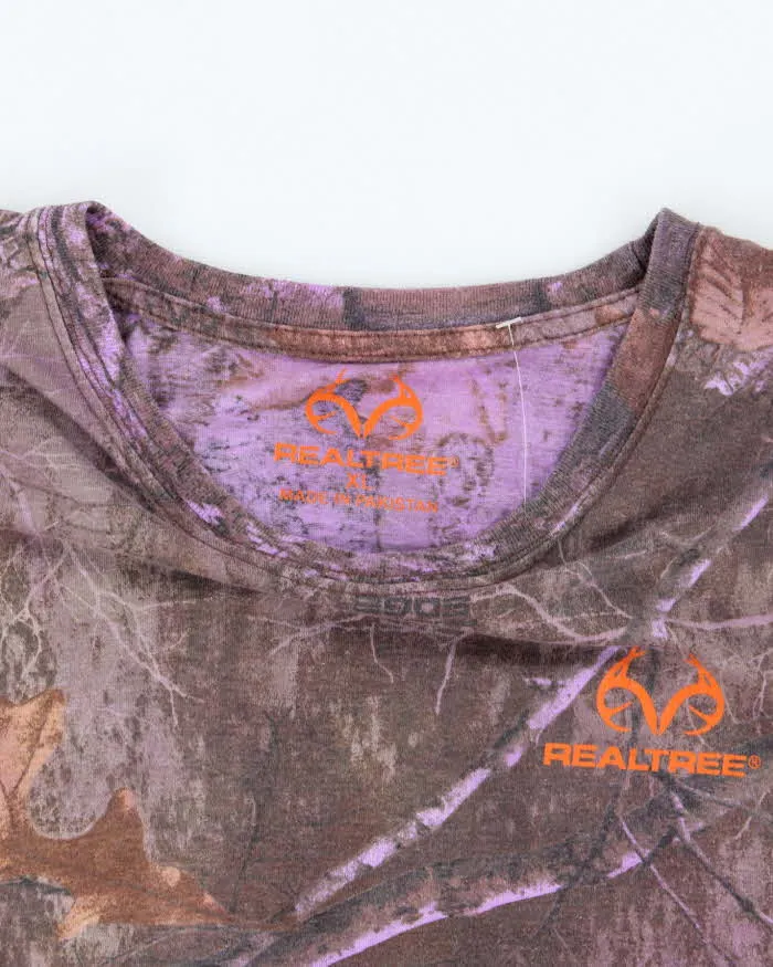 Vintage Y2K Real Tree Purple Camouflage All Over Print T-Shirt - XL sold by Rokit product image thumbnail 5