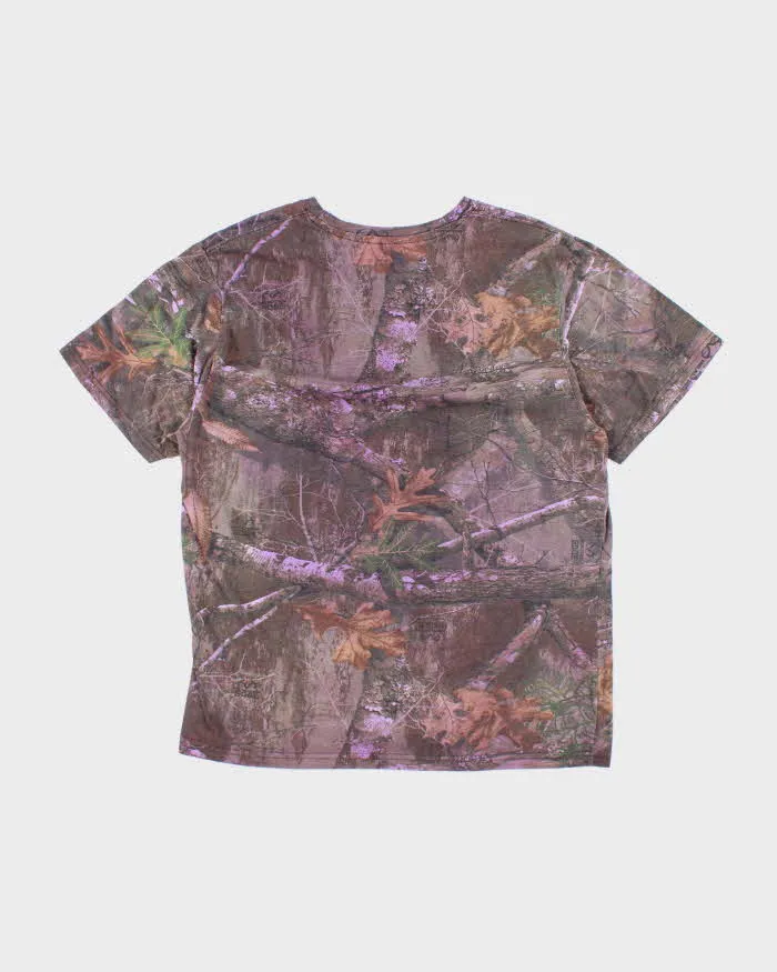 Vintage Y2K Real Tree Purple Camouflage All Over Print T-Shirt - XL sold by Rokit product image thumbnail 2