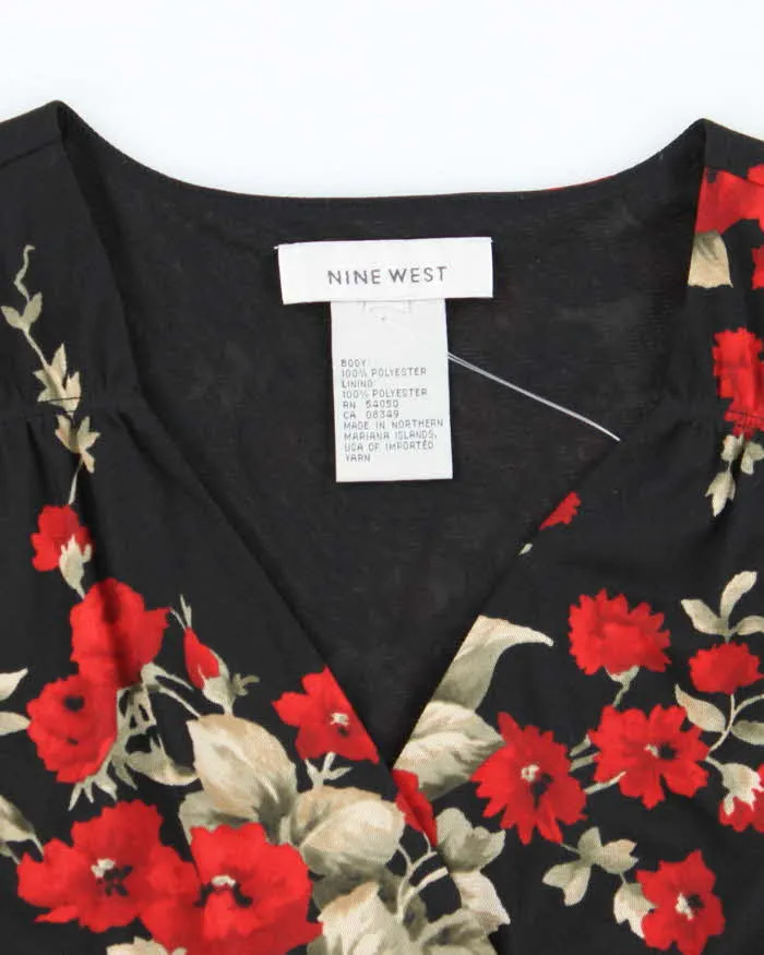 Vintage Y2k 00s Nine West Floral Double Mesh Top - M sold by Rokit product image thumbnail 5