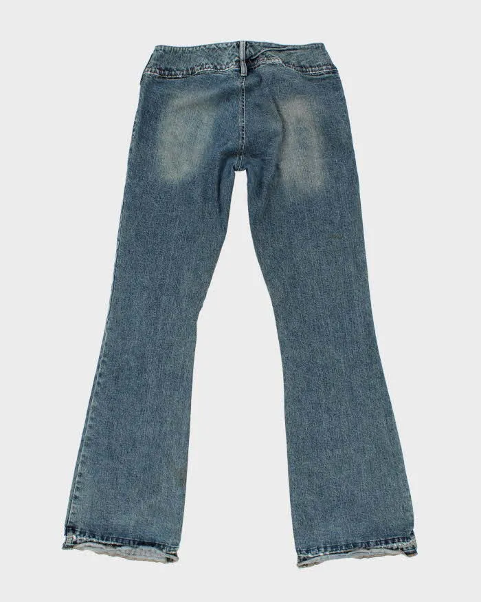Vintage Y2k 00s Silver Lace-up Bootcut Jeans - W32 L33 sold by Rokit product image thumbnail 2