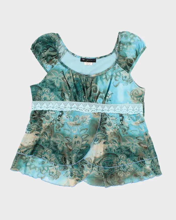 Vintage Y2k 00s TM Style Paisley Pattern Top - L sold by Rokit