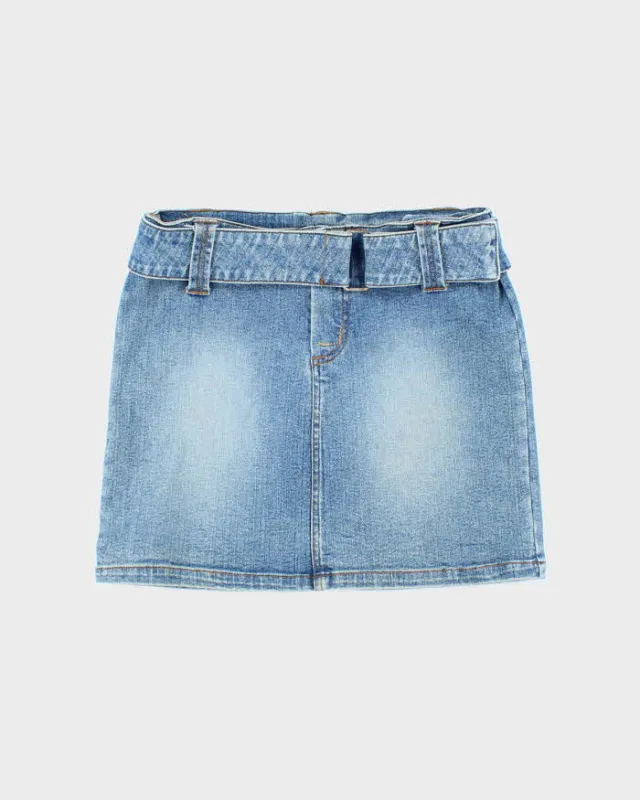 Vintage Y2K Nitro Stretch Belted Denim Mini Skirt - W30 L15 sold by Rokit