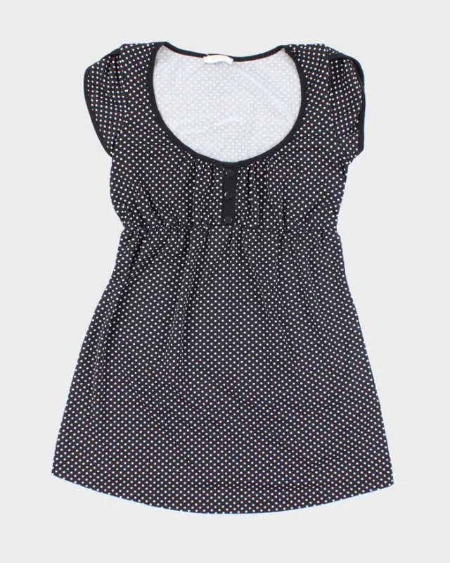 Vintage 00s Ricki's Polka Dot Long Top - S sold by Rokit