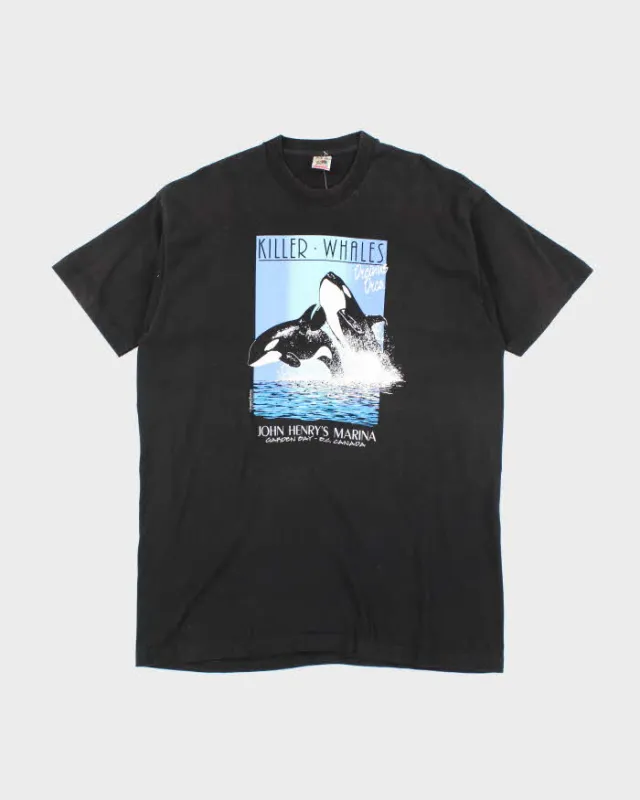 Vintage 90's Single Stitch Killer Whale Graphic T-Shirt - XXL sold by Rokit