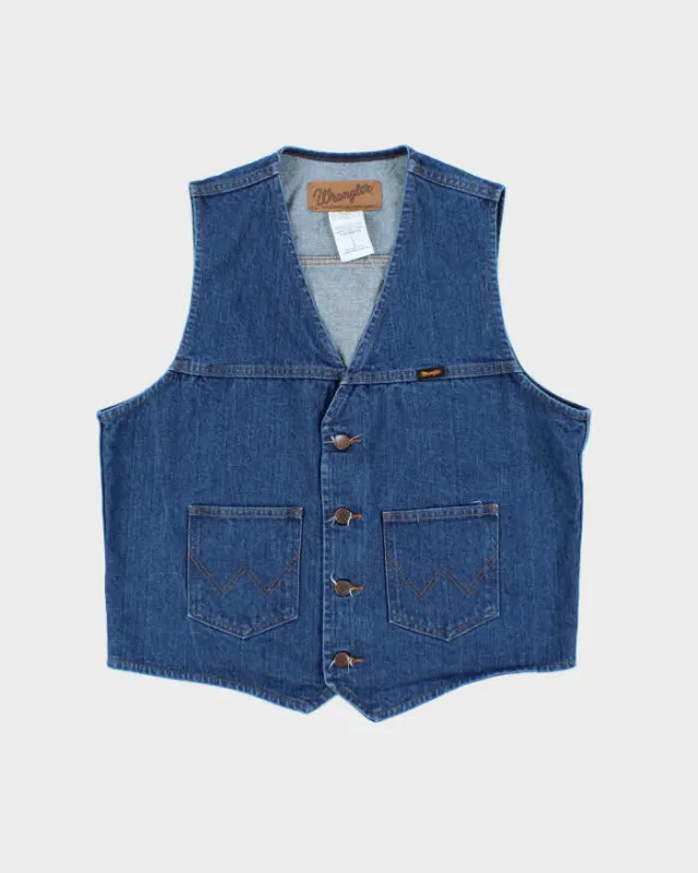 Vintage Wrangler Denim Waistcoat - L sold by Rokit
