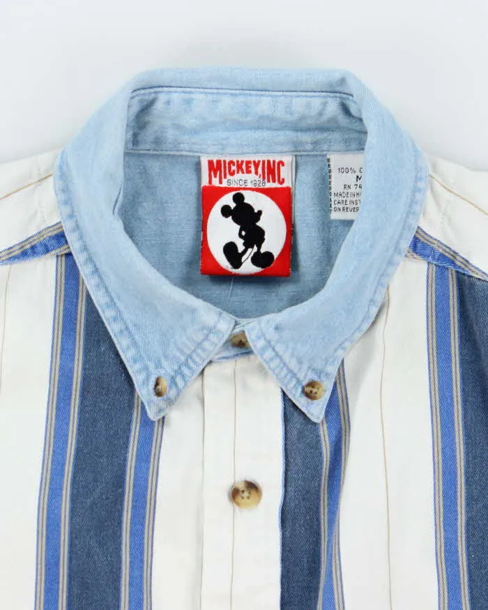 Vintage 90's Disney Embroidered Striped Short Sleeve Shirt - M sold by Rokit product image thumbnail 5