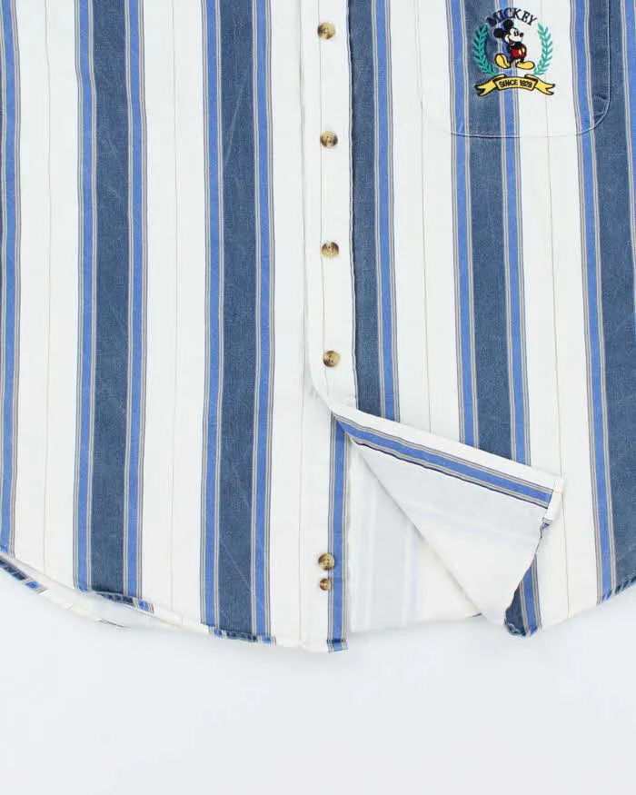 Vintage 90's Disney Embroidered Striped Short Sleeve Shirt - M sold by Rokit product image thumbnail 4