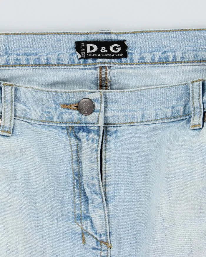 Vintage Y2K Dolce & Gabbana Light Wash Denim Mini Skirt - W26 L13 sold by Rokit product image thumbnail 5