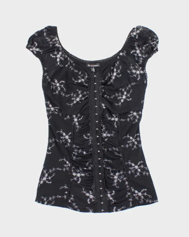 Vintage Y2k 00s Le chateau Floral Clasp Top - S sold by Rokit