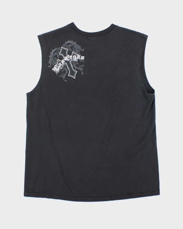 Vintage Y2K Las Vega Sin City Gothic Print Cut Off T-Shirt - L sold by Rokit product image thumbnail 2