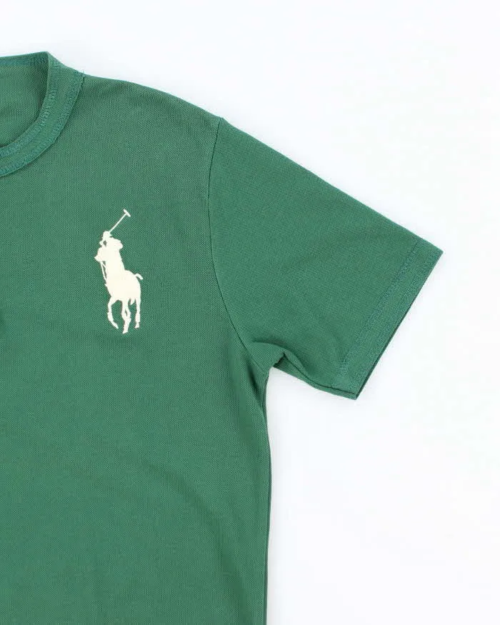 Vintage 2000's Ralph Lauren Quarter Button Embroidered T-Shirt - M sold by Rokit product image thumbnail 4