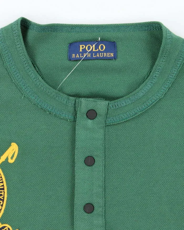 Vintage 2000's Ralph Lauren Quarter Button Embroidered T-Shirt - M sold by Rokit product image thumbnail 5