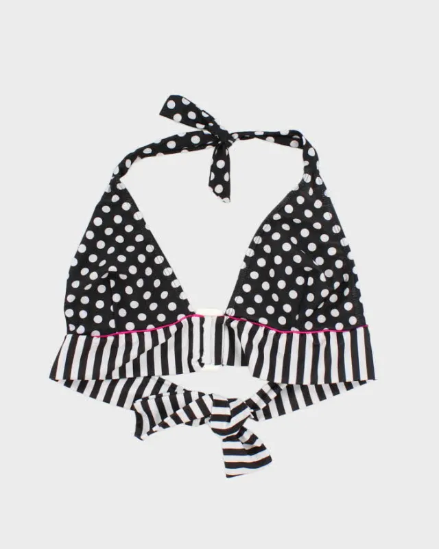 Vintage Y2k 00s Polka Dot & Stripe Bikini Top - S sold by Rokit
