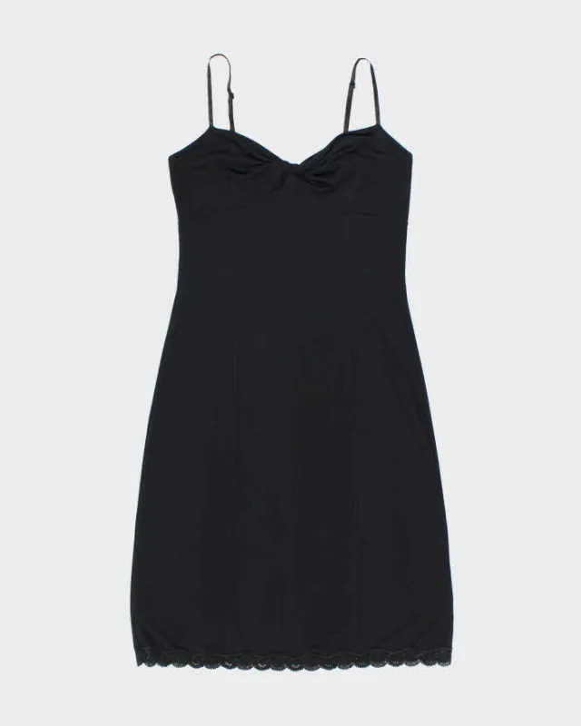 Vintage 90s Sinequanone Black Slinky Dress - S sold by Rokit