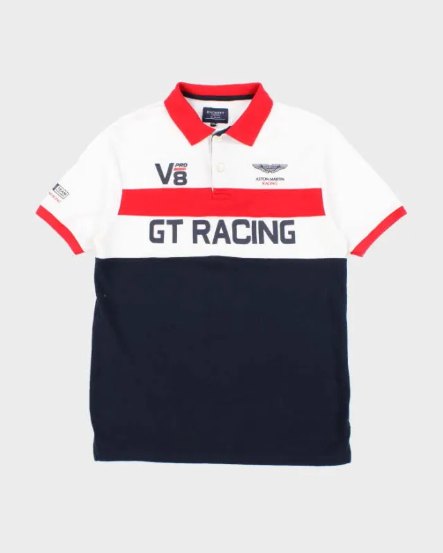 Vintage 2000's Hackett Aston Martin Embroidered Polo Shirt - XXL made by Hackett