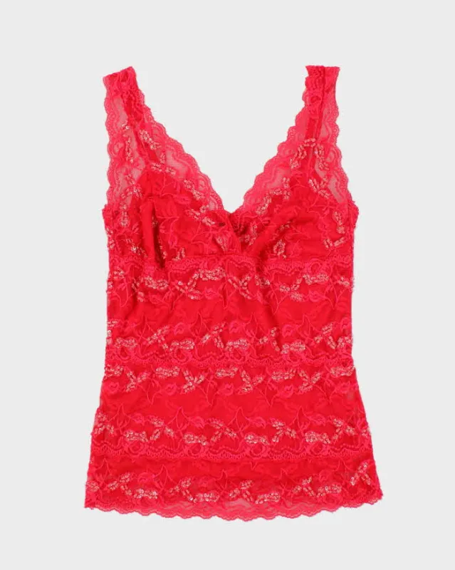 Vintage Y2k 00s Le Chateau Lace Beaded Cami - S sold by Rokit