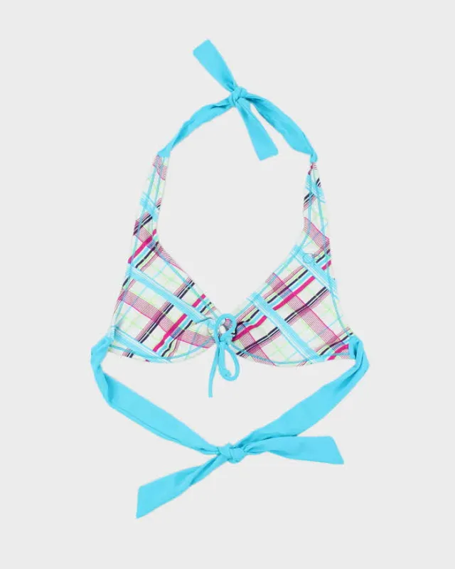 Vintage Y2k 00s Op Check Bikini Top - S sold by Rokit