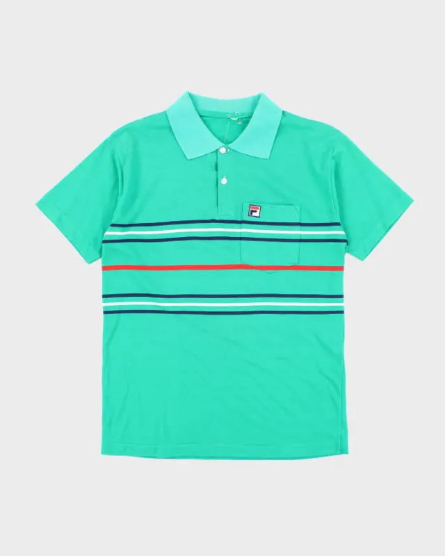 Vintage 80's Fila Striped Polo Shirt - S sold by Rokit