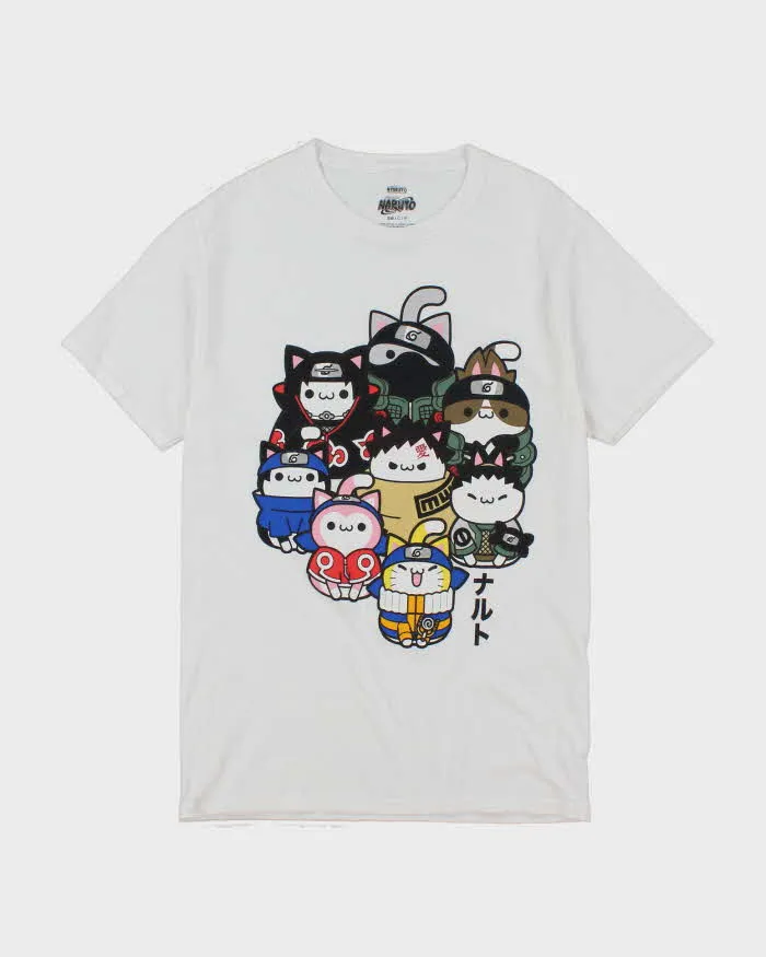 Vintage Naurto Cat Characters Graphic T-Shirt - S sold by Rokit