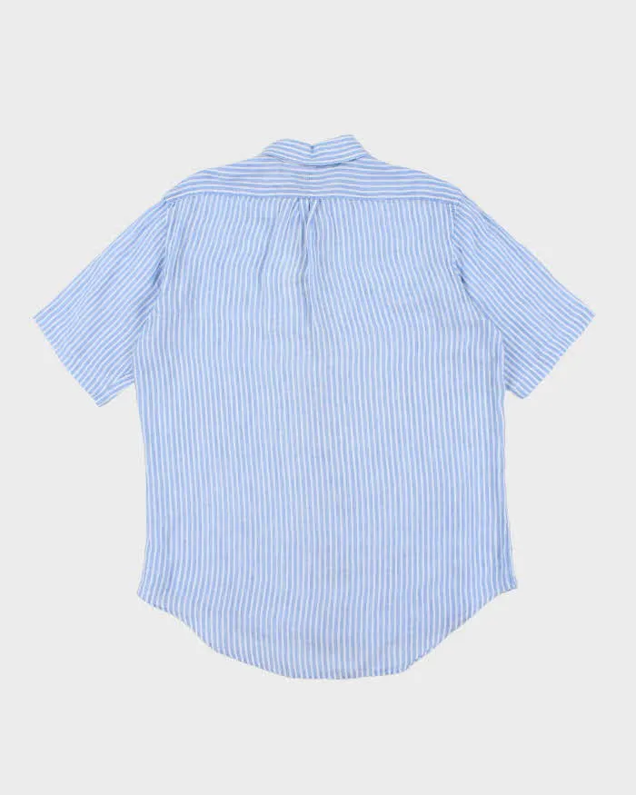 Vintage 2000's Ralph Lauren Ocean Wash Linen Striped Shirt - L sold by Rokit product image thumbnail 2