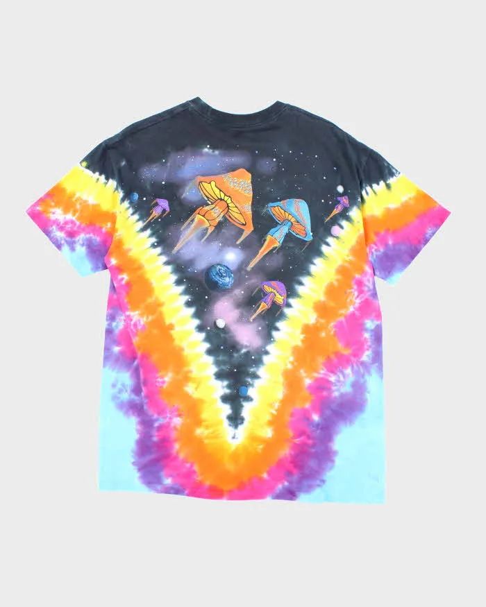 Vintage 2000's Liquid Blue Tie-Dye Mushroom Space Graphic T-Shirt - L sold by Rokit product image thumbnail 2