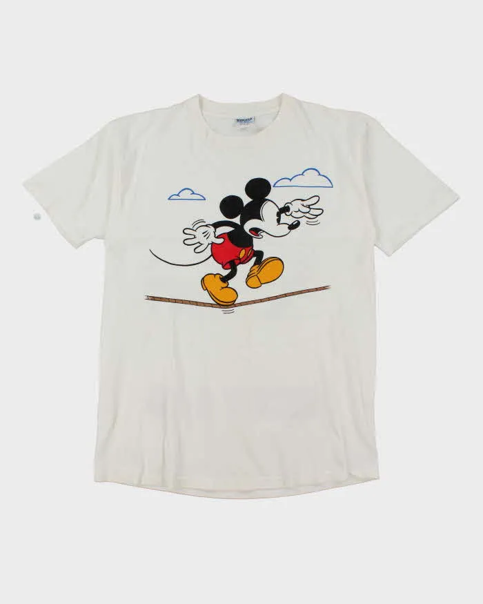 Vintage 90's Disney Mickey Mouse Tight Rope Graphic T-Shirt - XL sold by Rokit