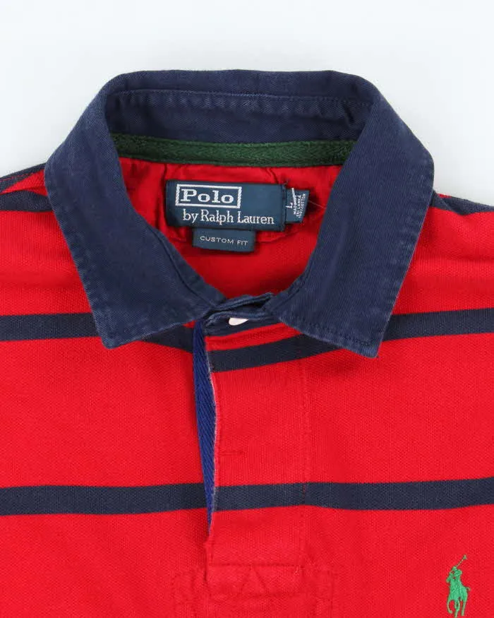 Vintage 2000's Ralph Lauren Striped Polo Shirt - L sold by Rokit product image thumbnail 5