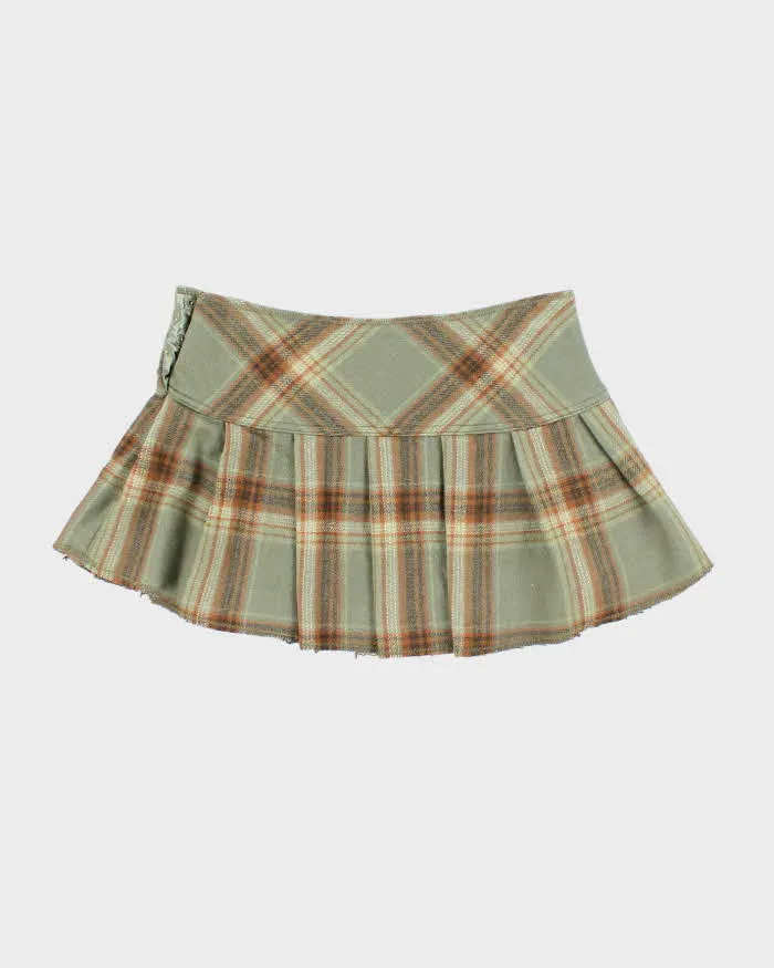 Vintage Y2k 00s Checked Wool Blend Mini Skirt - XS sold by Rokit product image thumbnail 2
