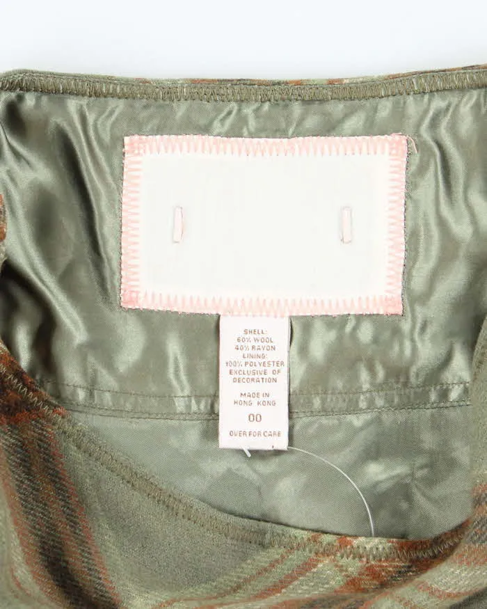 Vintage Y2k 00s Checked Wool Blend Mini Skirt - XS sold by Rokit product image thumbnail 5