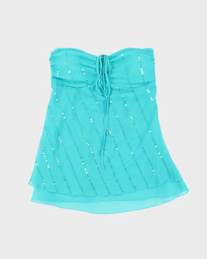 Vintage Y2k 00s Dynamite Sequin Flowy Top - M sold by Rokit