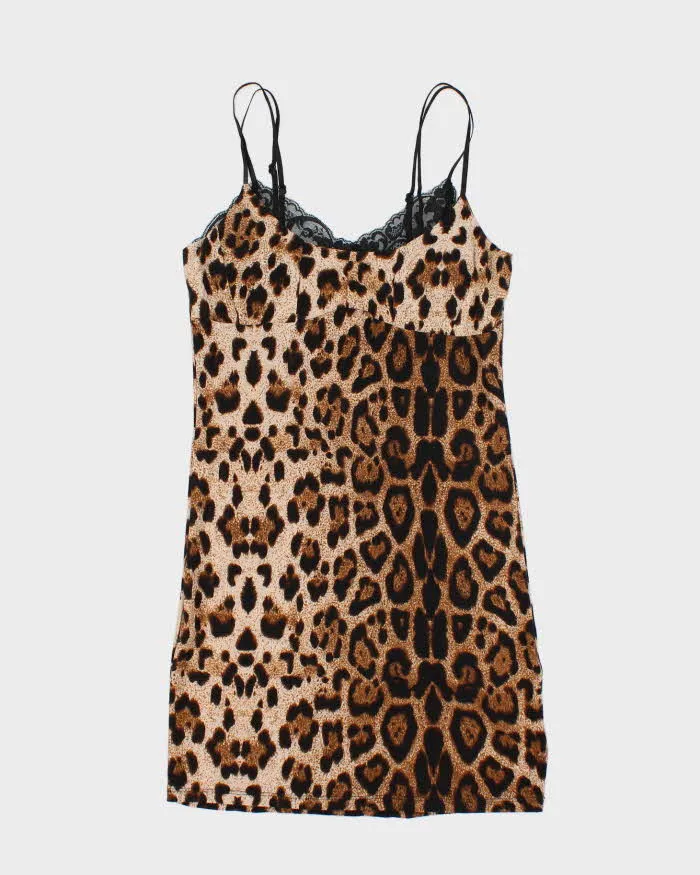Vintage Y2k 00s Urban Behaviour Leopard Print Slip Dress - S sold by Rokit