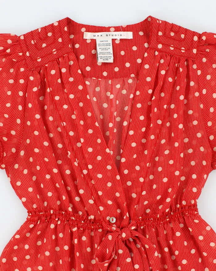 Vintage 00s Max Studio Polka dot Sheer Blouse - S sold by Rokit product image thumbnail 3