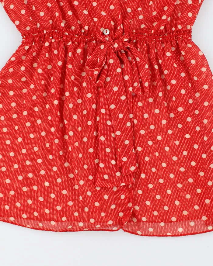 Vintage 00s Max Studio Polka dot Sheer Blouse - S sold by Rokit product image thumbnail 4