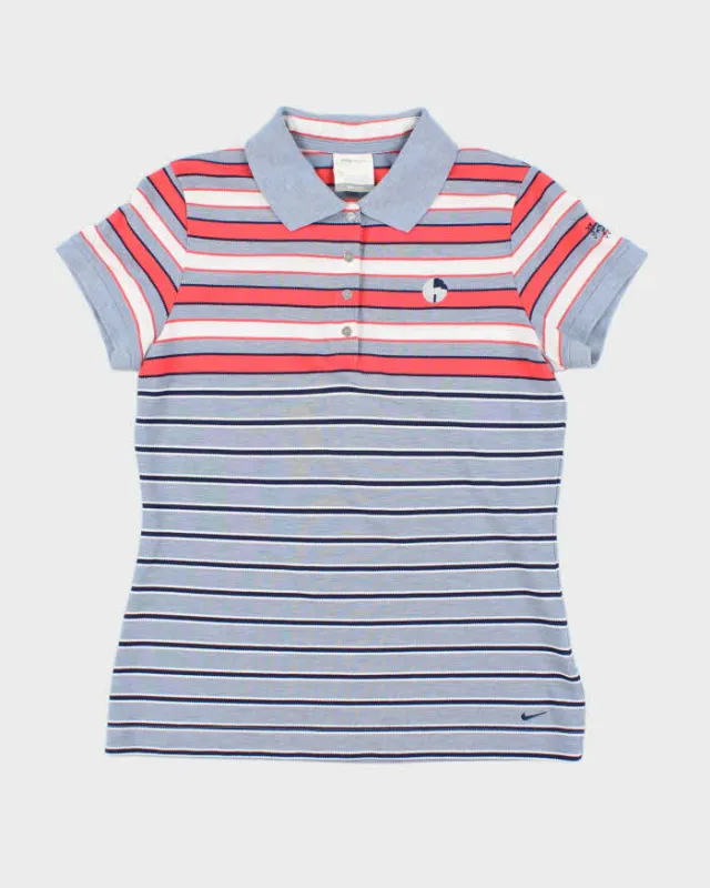 Vintage Y2K Nike Golf Striped Polo Shirt - S made by Nike