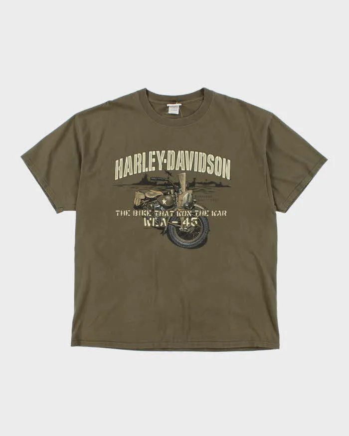 Vintage Harley Davidson War Graphic Biker T-Shirt - XL sold by Rokit