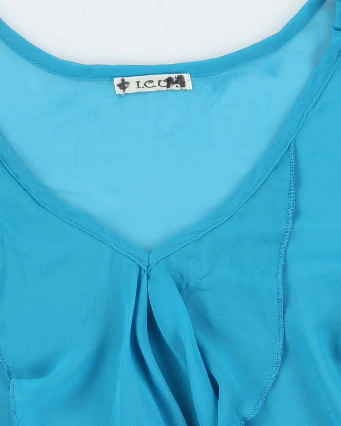 Vintage Y2k 00s ICU Ruffle Mesh Blouse - M sold by Rokit product image thumbnail 5