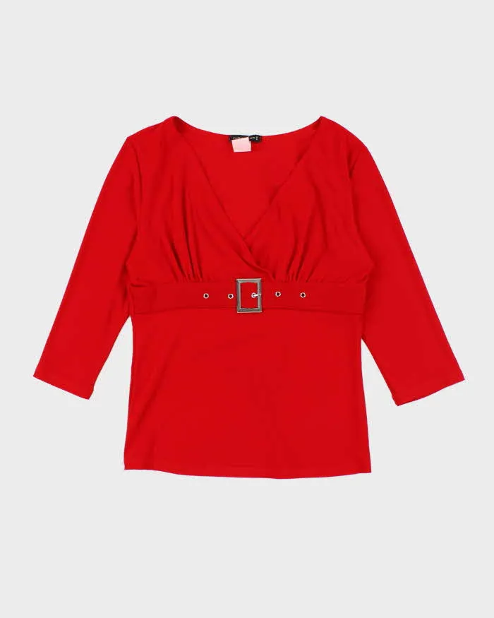 Vintage Y2k 00s Fairweather Buckle Detail Top - S sold by Rokit