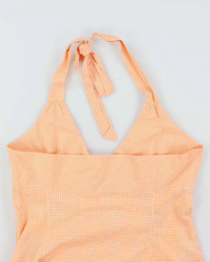 Vintage Y2k 00s Mexx Gingham Halter Neck Top - L sold by Rokit product image thumbnail 4