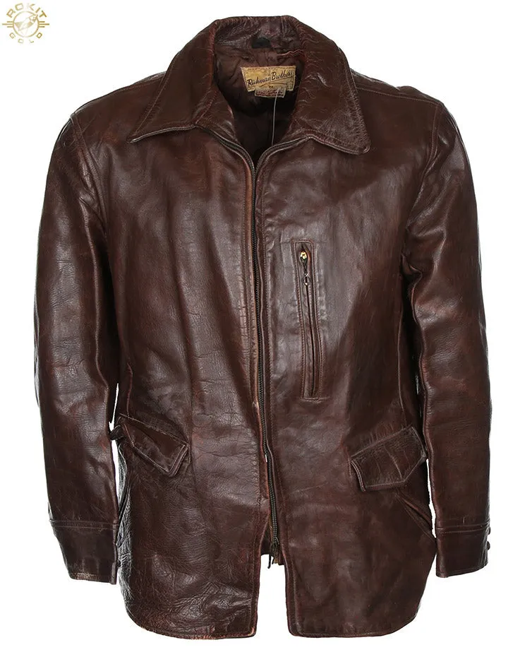 Late 40s Richman Brothers Horsehide Leather Jacket - M sold by Rokit