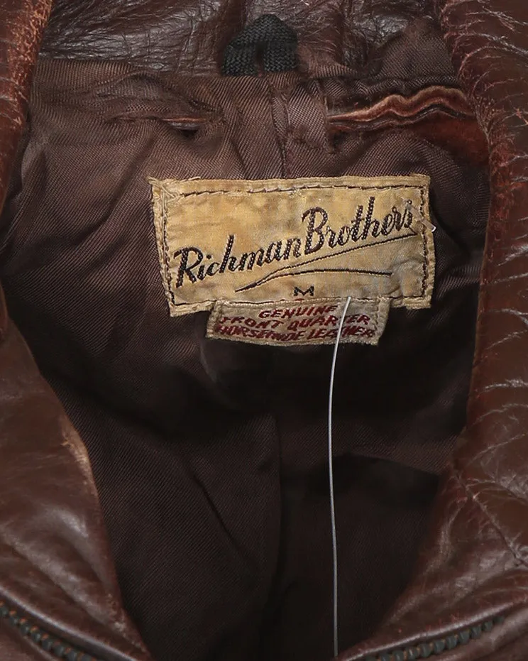 Late 40s Richman Brothers Horsehide Leather Jacket - M sold by Rokit product image thumbnail 3