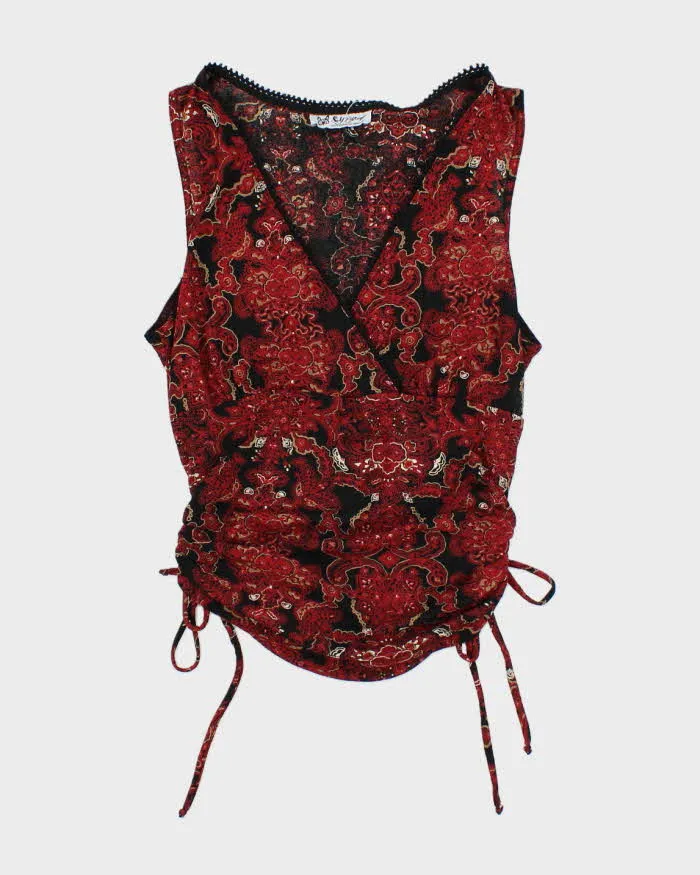 Vintage 90s Self Esteem Ruched Side Top - S sold by Rokit